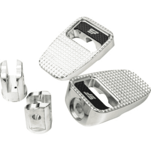 SLYFOX Footpegs - Silver Polished - Front SF-904-01-2